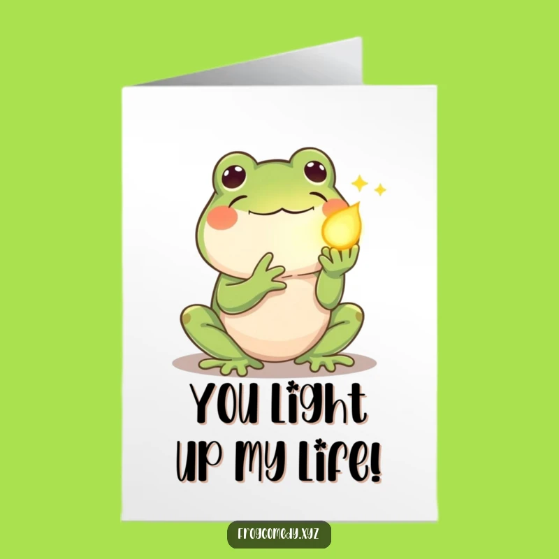 Free Printable Congrats Card: Shy Frog Firefly Gift Funny Downloadable Gift