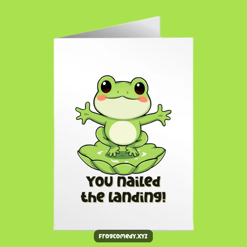 Free Printable Congrats Card: Froggy Leap Celebration, Great Downloadable Gift
