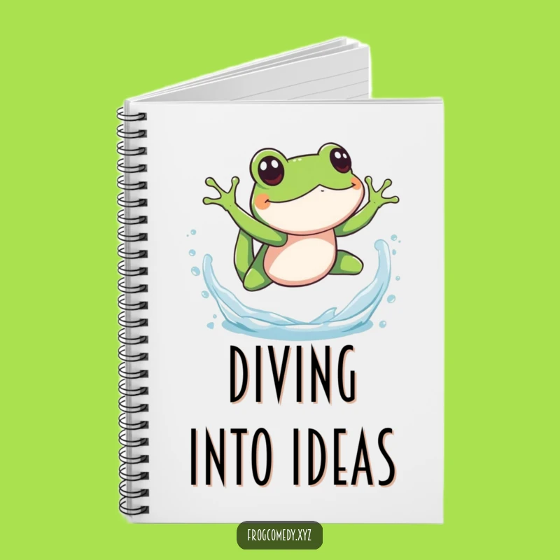 Funny Splashy Frog Dive Notebook: Playful Amphibian Journal, Perfect Funny Gift for Ideas