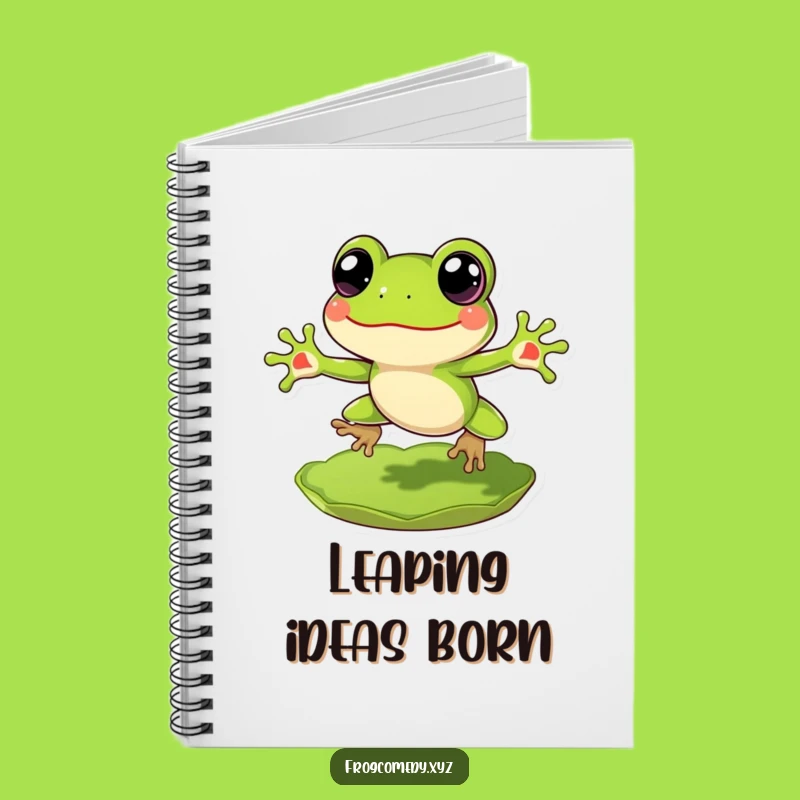 Funny Frog Lily Pad Notebook: Cheerful Cover, Ideal Vibrant Funny Gift