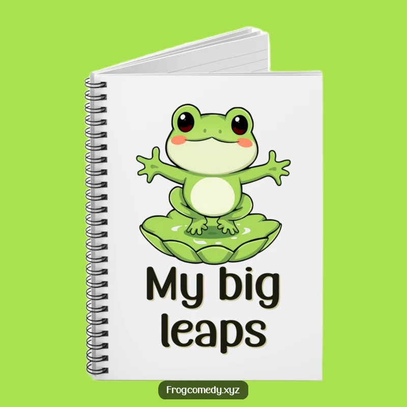 Funny Frog Lily Pad Notebook: Jot Down Jumps with Pond Cover, Great Funny Gift