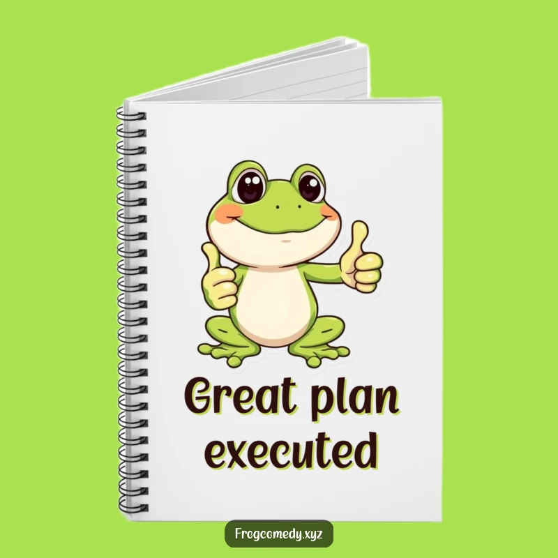 Funny Happy Frog Notebook: Thumbs Up Design, Perfect Funny Gift Idea