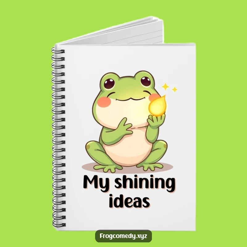 Funny Kawaii Frog Firefly Notebook: Gentle Journal for Notes, Perfect Funny Gift