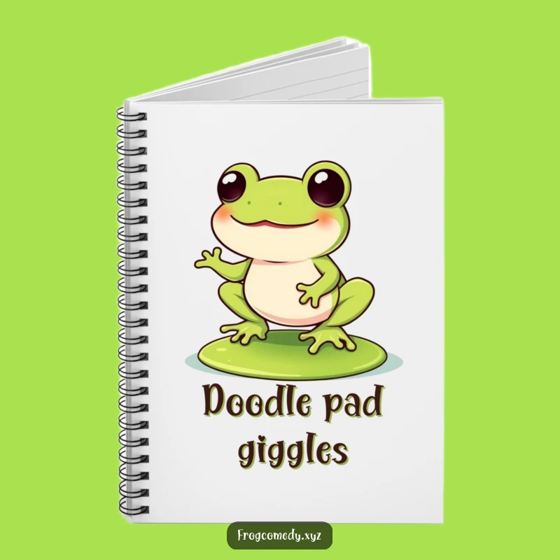 Funny Kawaii Frog Lily Pad Notebook: Jot Down Laughing Notes, Perfect Gift