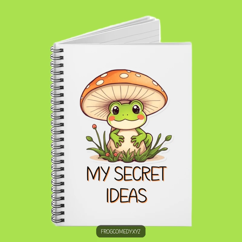 Funny Kawaii Frog Mushroom Notebook: Journal Your Adventures