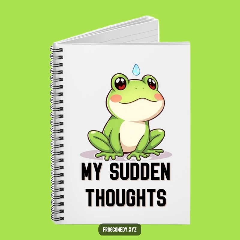 Funny Kawaii Frog Raindrop Notebook: Journal Your Surprises