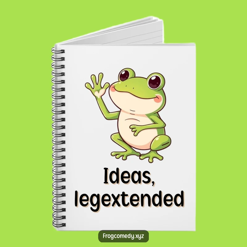 Funny Frog Leg Wave Notebook: Jot Down Ideas with Amphibian Flair, Great Funny Gift