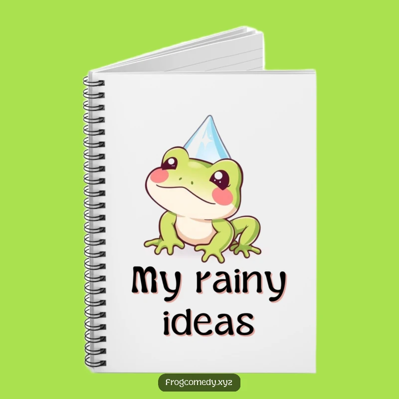 Funny Kawaii Frog Peek Notes Notebook: Jot Down Your Cute Ideas