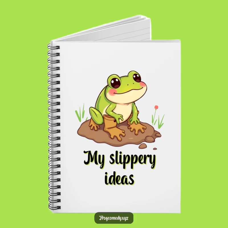 Funny Mud Sliding Frog Boots Notebook: Messy Journaling, Perfect Funny Gift