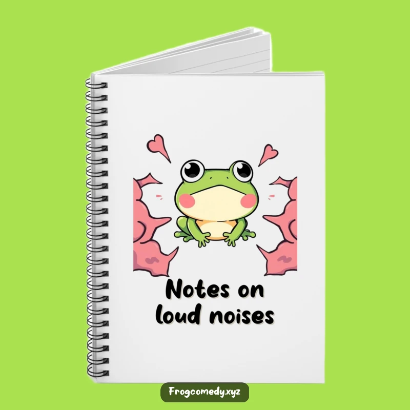 Funny Kawaii Frog Boom Notebook: Surprise Reaction Journal