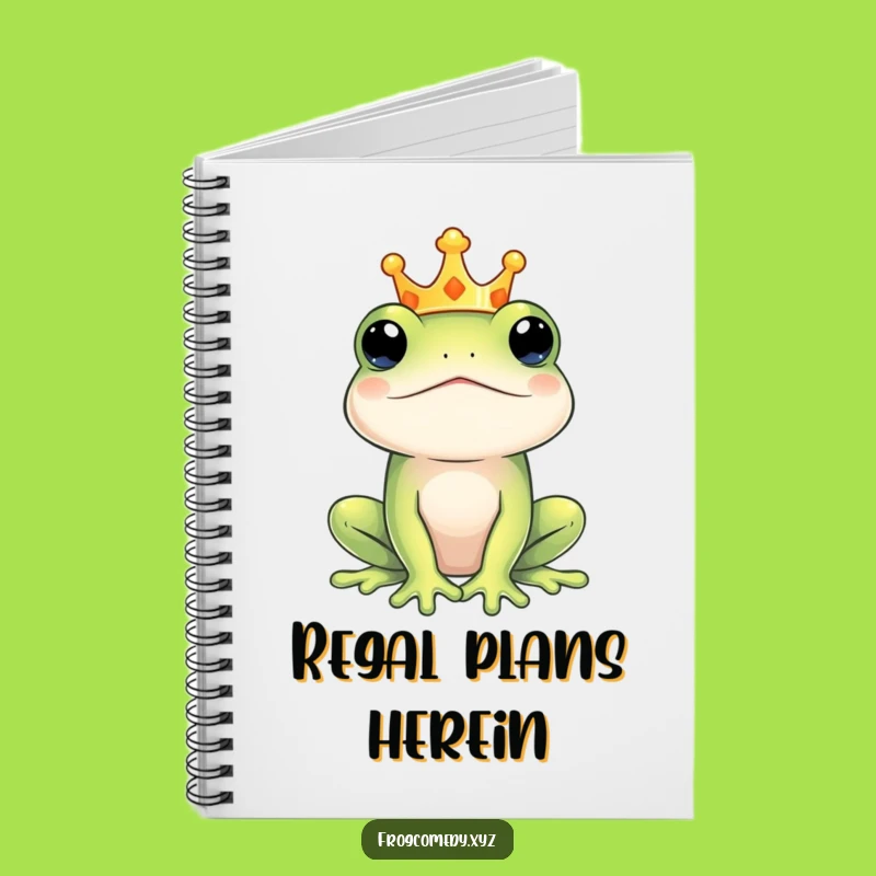 Funny Regal Frog King Notebook: Royal Amphibian Journal, Perfect Funny Gift for Leaders