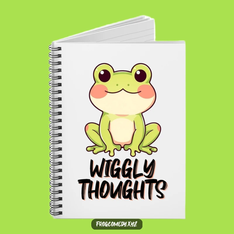 Funny Wiggling Frog Notebook: Jot Down Happy Thoughts