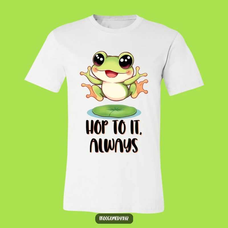 Funny Big Eyed Frog T-Shirt: Joyful Leap Tee for Fun