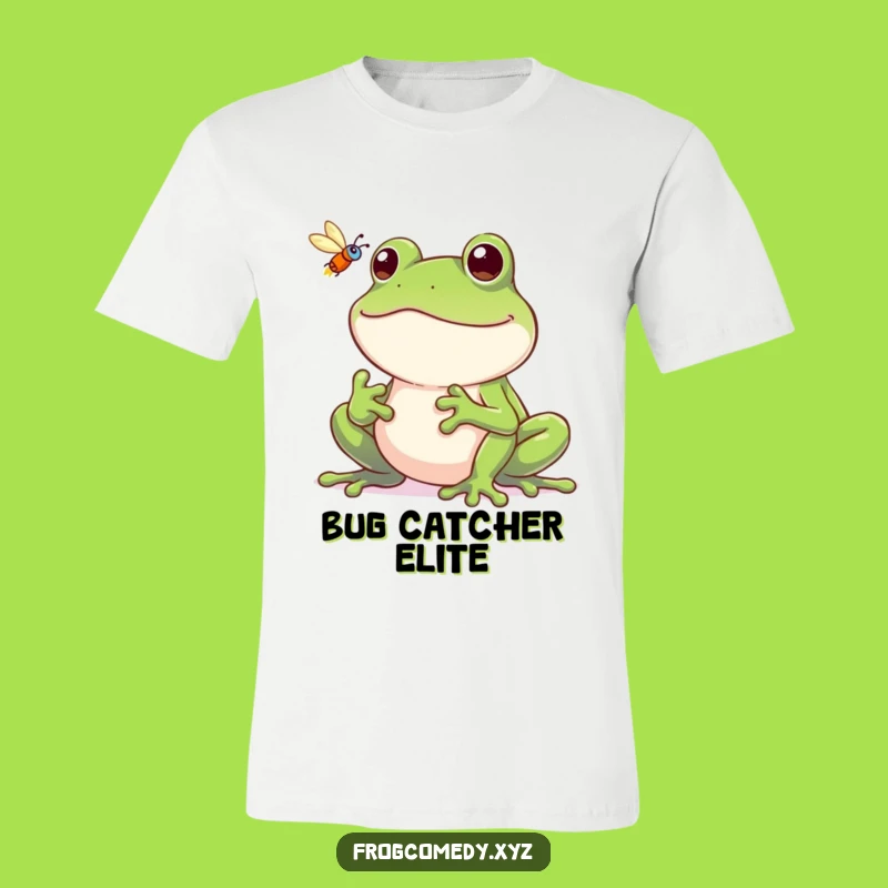 Funny Frog Fly T-Shirt: Grinning Hunter Style, Ideal Funny Gift Apparel