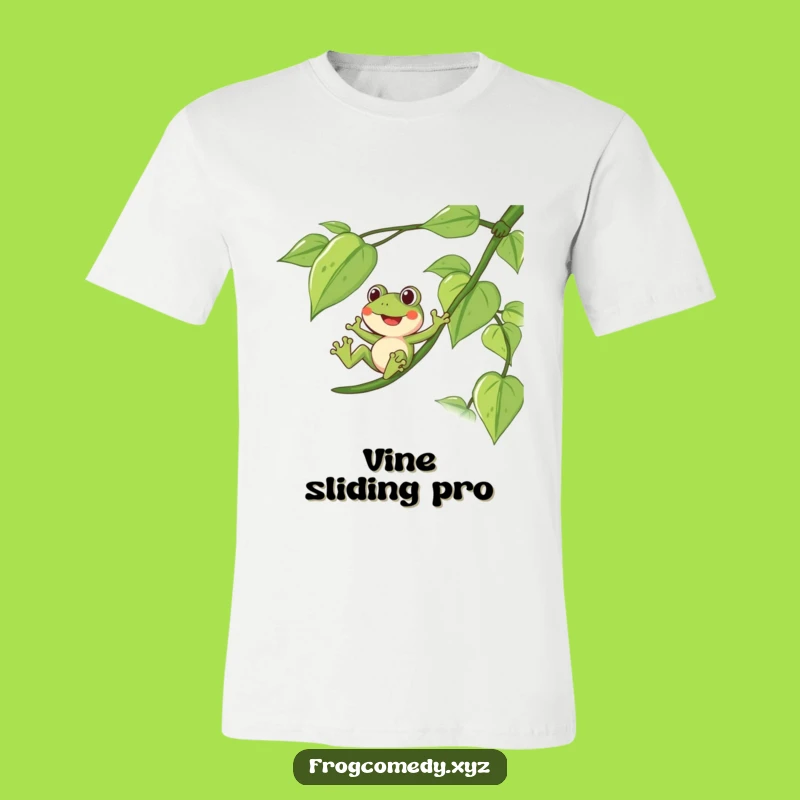 Funny Frog Vine T-Shirt: Adventure Style for Nature Lovers