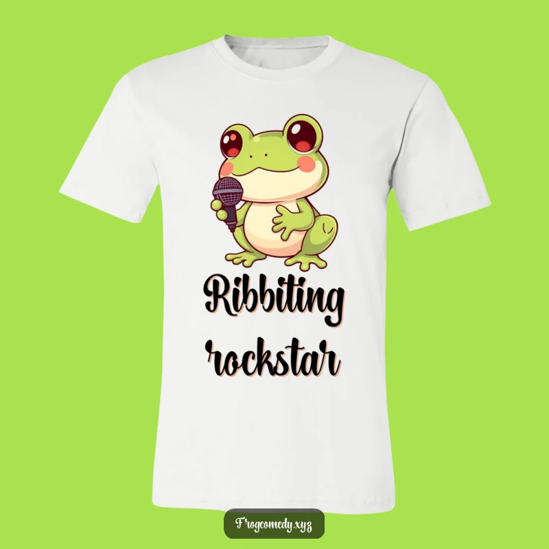 Funny Kawaii Frog Mic Drop T-Shirt: Sing Loud with this Cute Tee