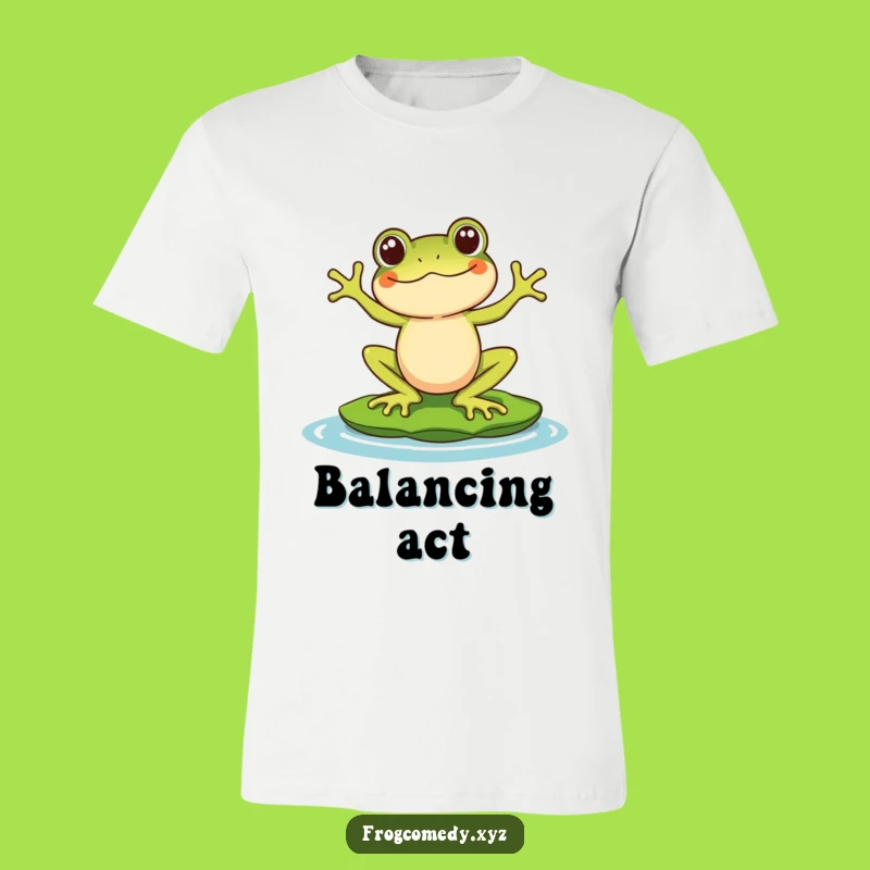 Funny Kawaii Frog T-Shirt - Comical Balance King Tee