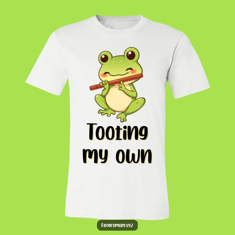 Funny Kawaii Frog T-Shirt - Musical Frog Player Tee