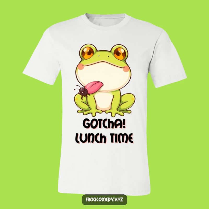 Funny Wide Smile Frog T-Shirt: Fly Catching Tee Fun