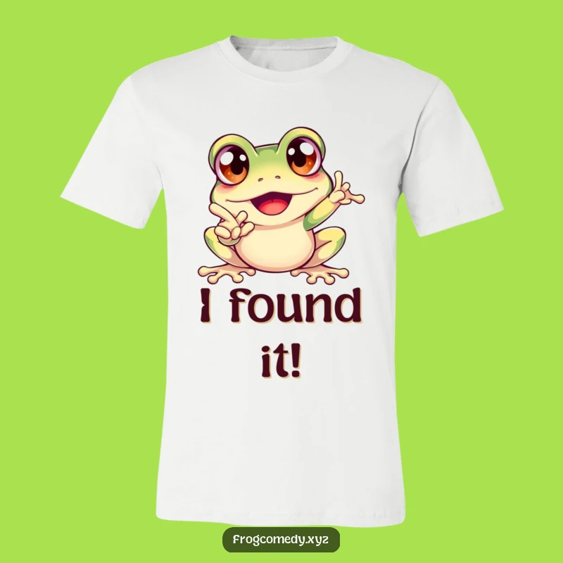 Funny Excited Frog T-Shirt: Bulging Eyes, Pointing Fun, Perfect Gift