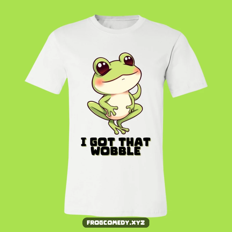 Funny Frog Balance T-Shirt: A Mischievous Wink for Comedic Style
