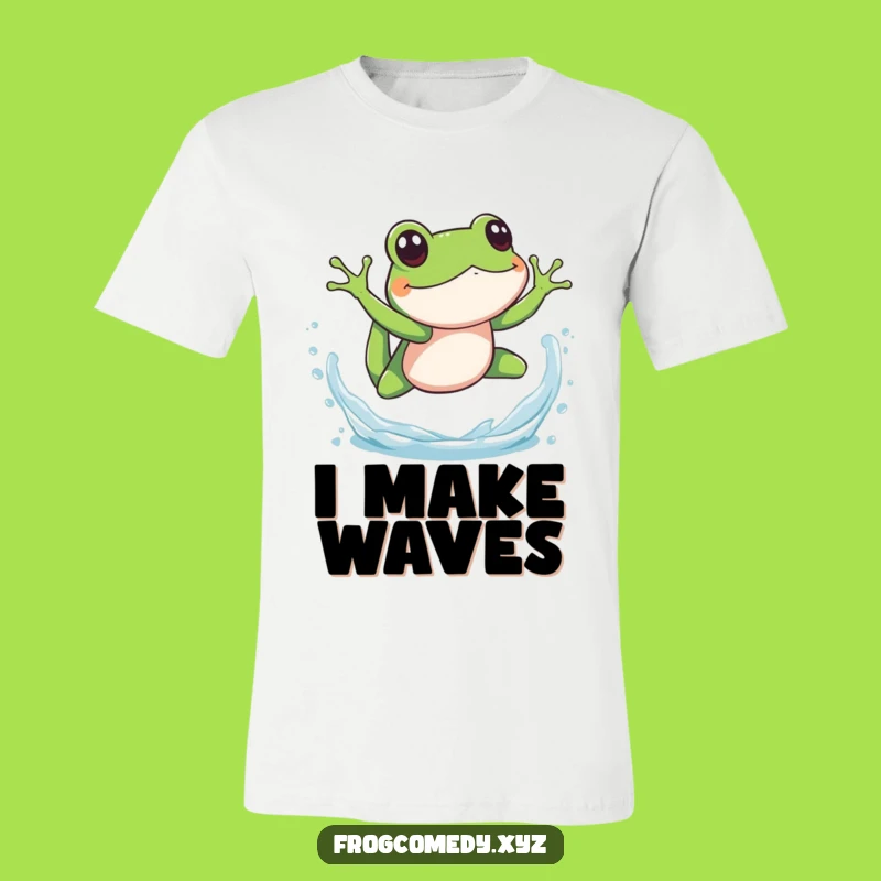 Funny Splashy Frog Dive T-Shirt: Playful Amphibian Tee, Perfect Funny Gift for Swimmers