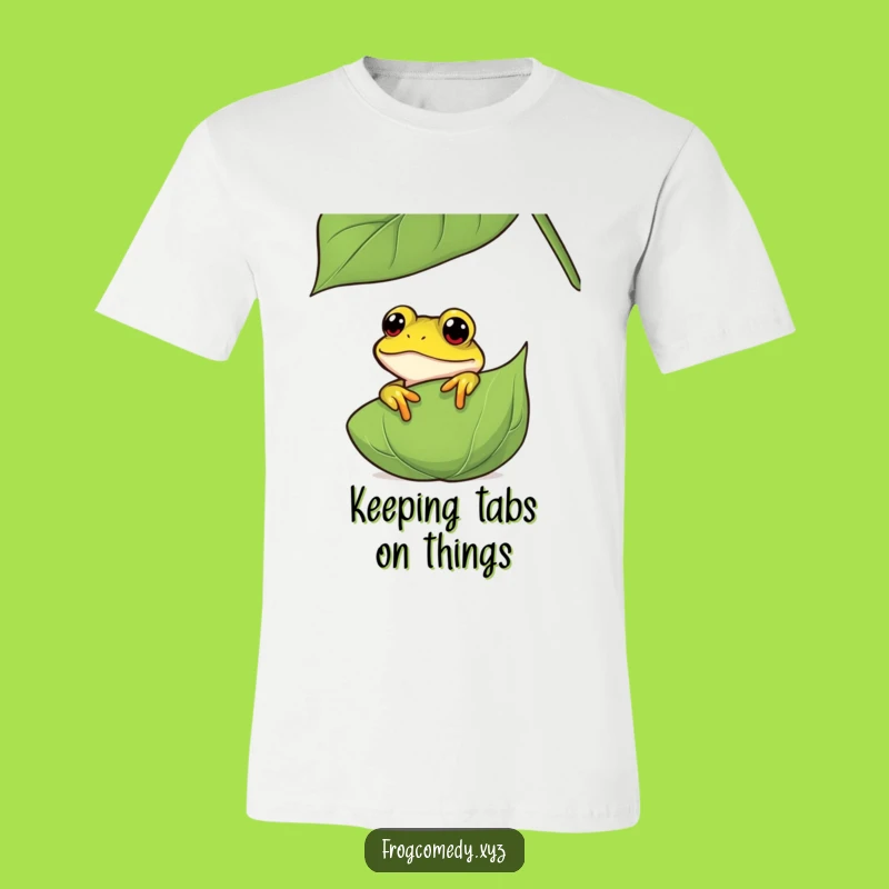 Funny Curious Frog T-Shirt: Peeking Amphibian Tee, Perfect Funny Gift for Nature Lovers