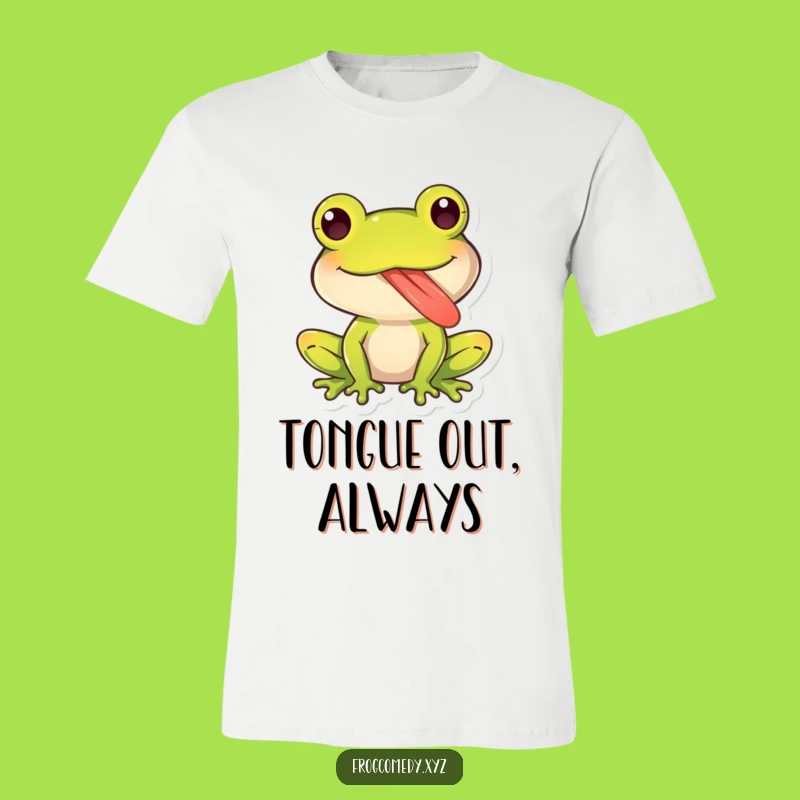 Funny Kawaii Frog Tongue T-Shirt: Wear Your Playful, Sticky Humor