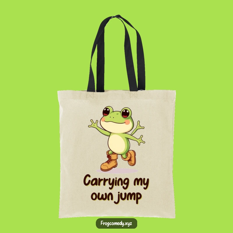 Funny Kawaii Frog Boots Leap Tote Bag - Chic & Hilarious Funny Gift