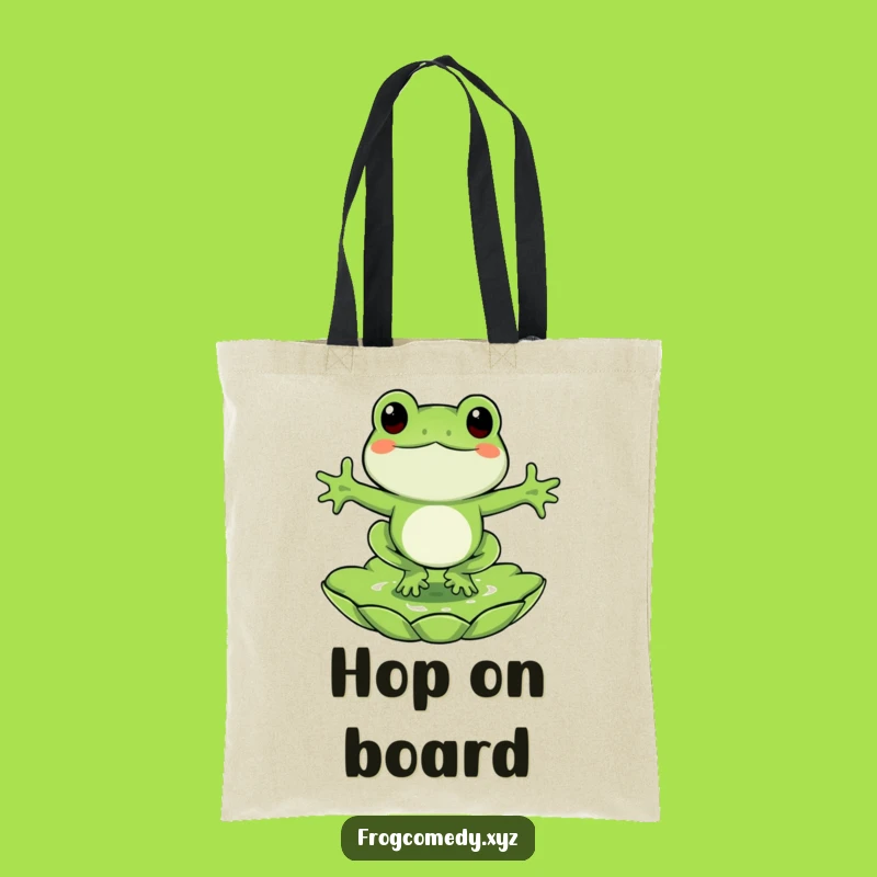 Funny Frog Lily Pad Tote Bag: Pond Life Style, Perfect Funny Gift Accessory