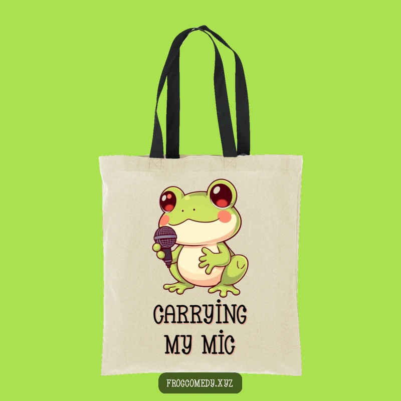 Funny Kawaii Frog Song Tote Bag: Carry Your Tunes in Style