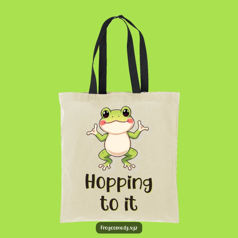 Funny Frog Wiggle Dance Tote Bag: Stylish Amphibian Carryall, Great Funny Gift